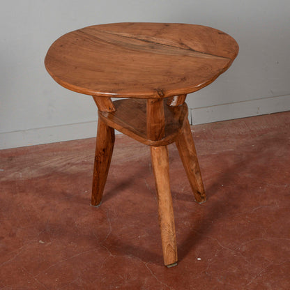 Tavolino in legno massetto stile rustico