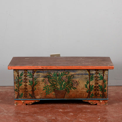 Cassa dipinta in abete epoca primo 900
