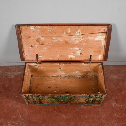 Cassa dipinta in abete epoca primo 900