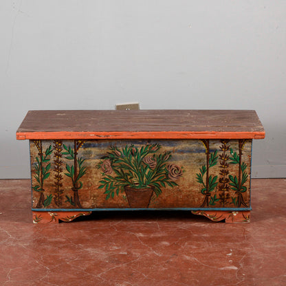 Cassa dipinta in abete epoca primo 900