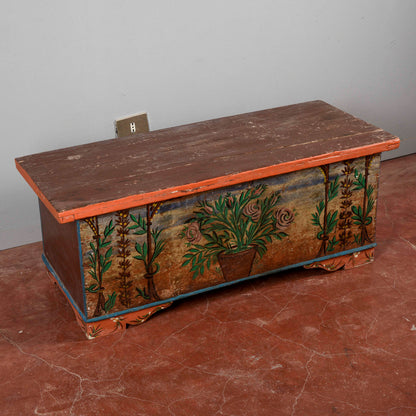 Cassa dipinta in abete epoca primo 900