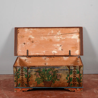 Cassa dipinta in abete epoca primo 900