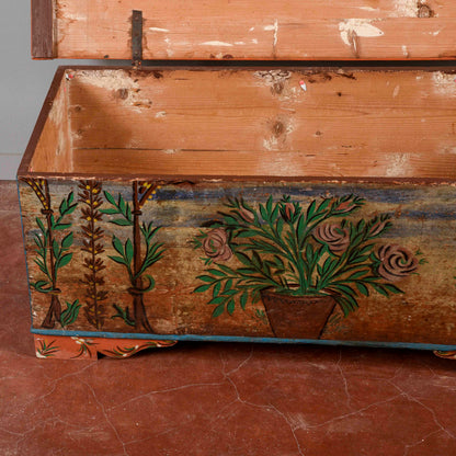 Cassa dipinta in abete epoca primo 900