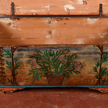 Cassa dipinta in abete epoca primo 900