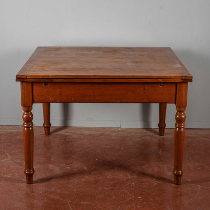Tavolo rustico con cassetto e 2 allunghi