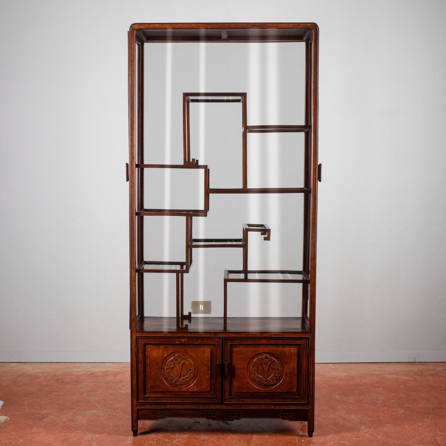 Credenza libreria vetrina teca orientale Art Nouveau