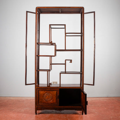 Credenza libreria vetrina teca orientale Art Nouveau