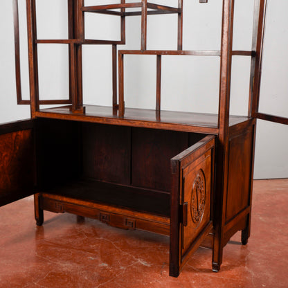 Credenza libreria vetrina teca orientale Art Nouveau