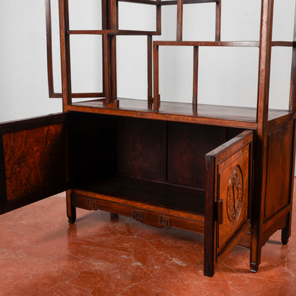 Credenza libreria vetrina teca orientale Art Nouveau