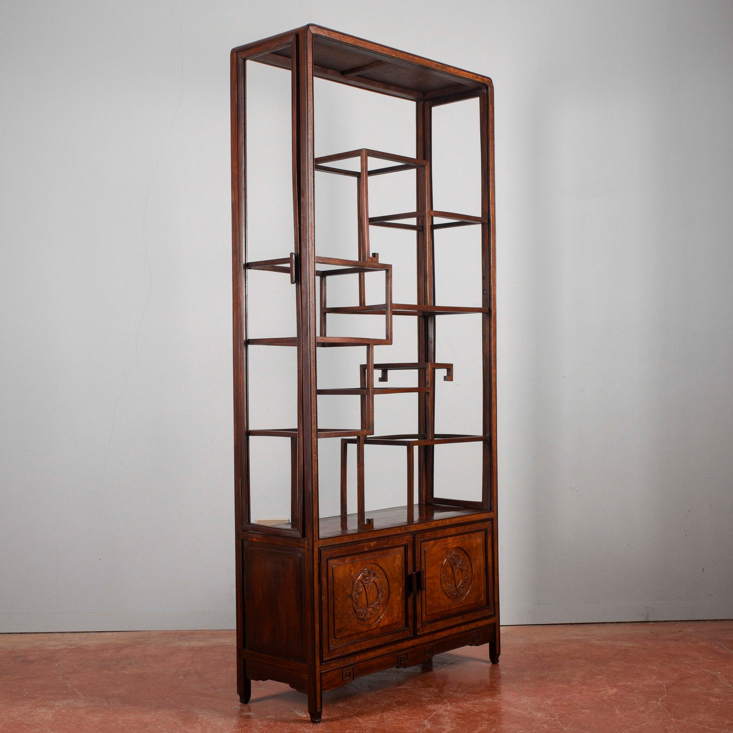 Credenza libreria vetrina teca orientale Art Nouveau