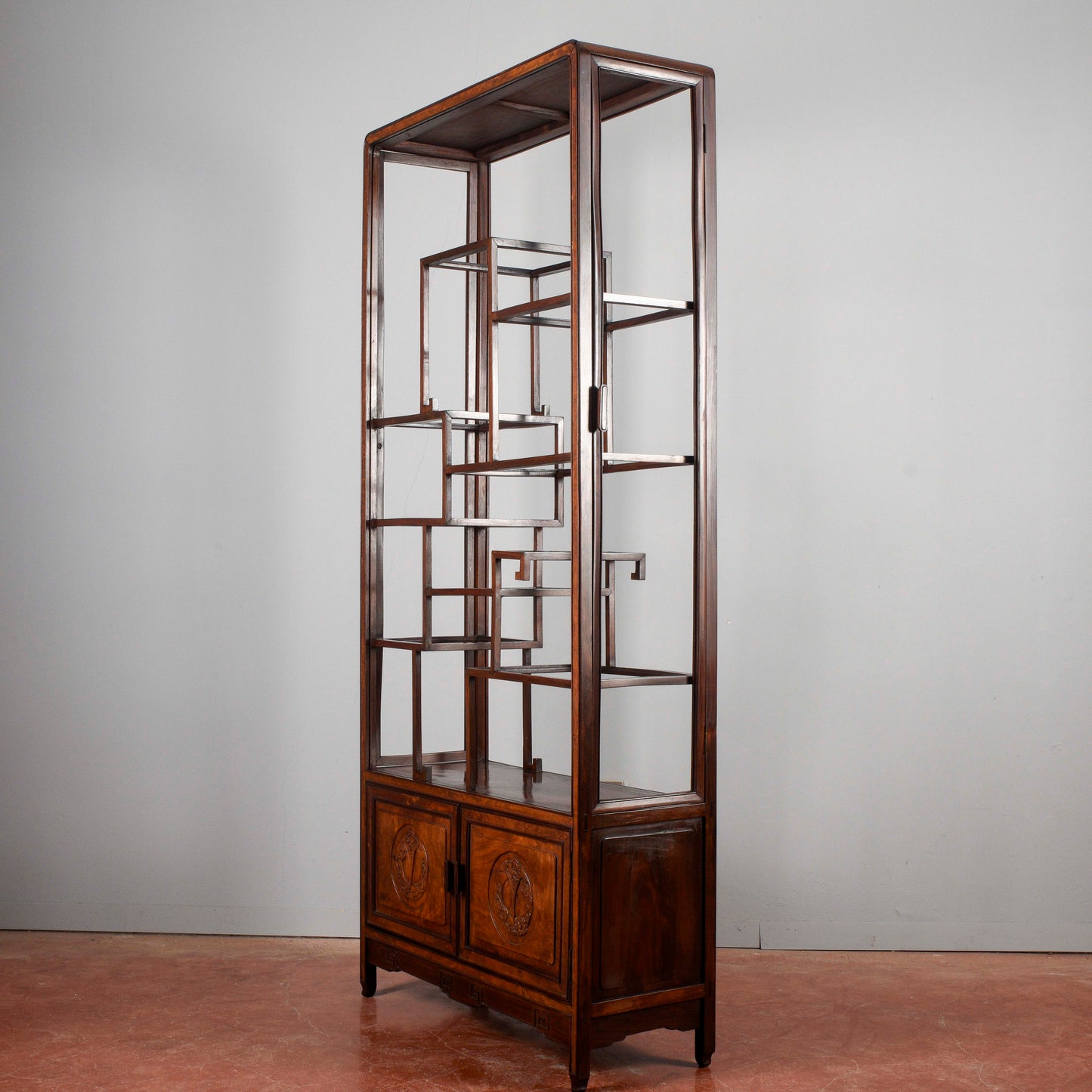Credenza libreria vetrina teca orientale Art Nouveau