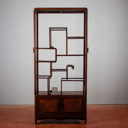 Credenza libreria vetrina teca orientale Art Nouveau