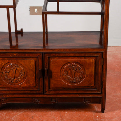 Credenza libreria vetrina teca orientale Art Nouveau