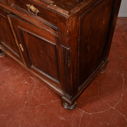 Credenza con piattaia in abete epoca fine XIX secolo