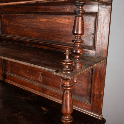 Credenza con piattaia in abete epoca fine XIX secolo
