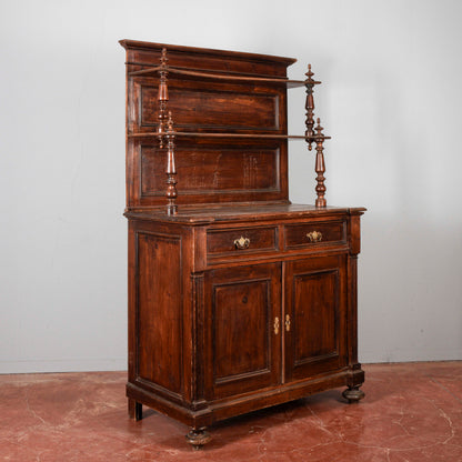 Credenza con piattaia in abete epoca fine XIX secolo