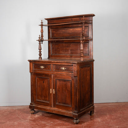 Credenza con piattaia in abete epoca fine XIX secolo