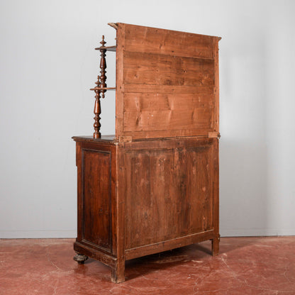 Credenza con piattaia in abete epoca fine XIX secolo