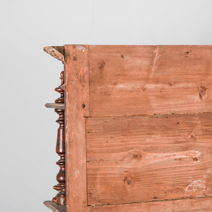 Credenza con piattaia in abete epoca fine XIX secolo