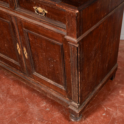 Credenza doppio corpo fine XIX secolo