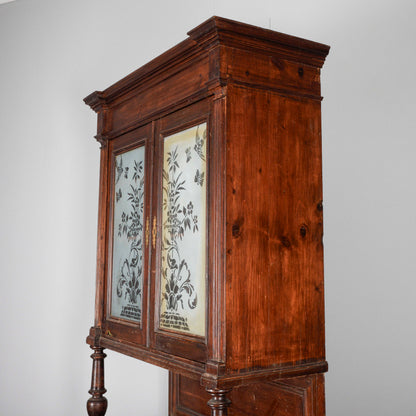 Credenza doppio corpo fine XIX secolo