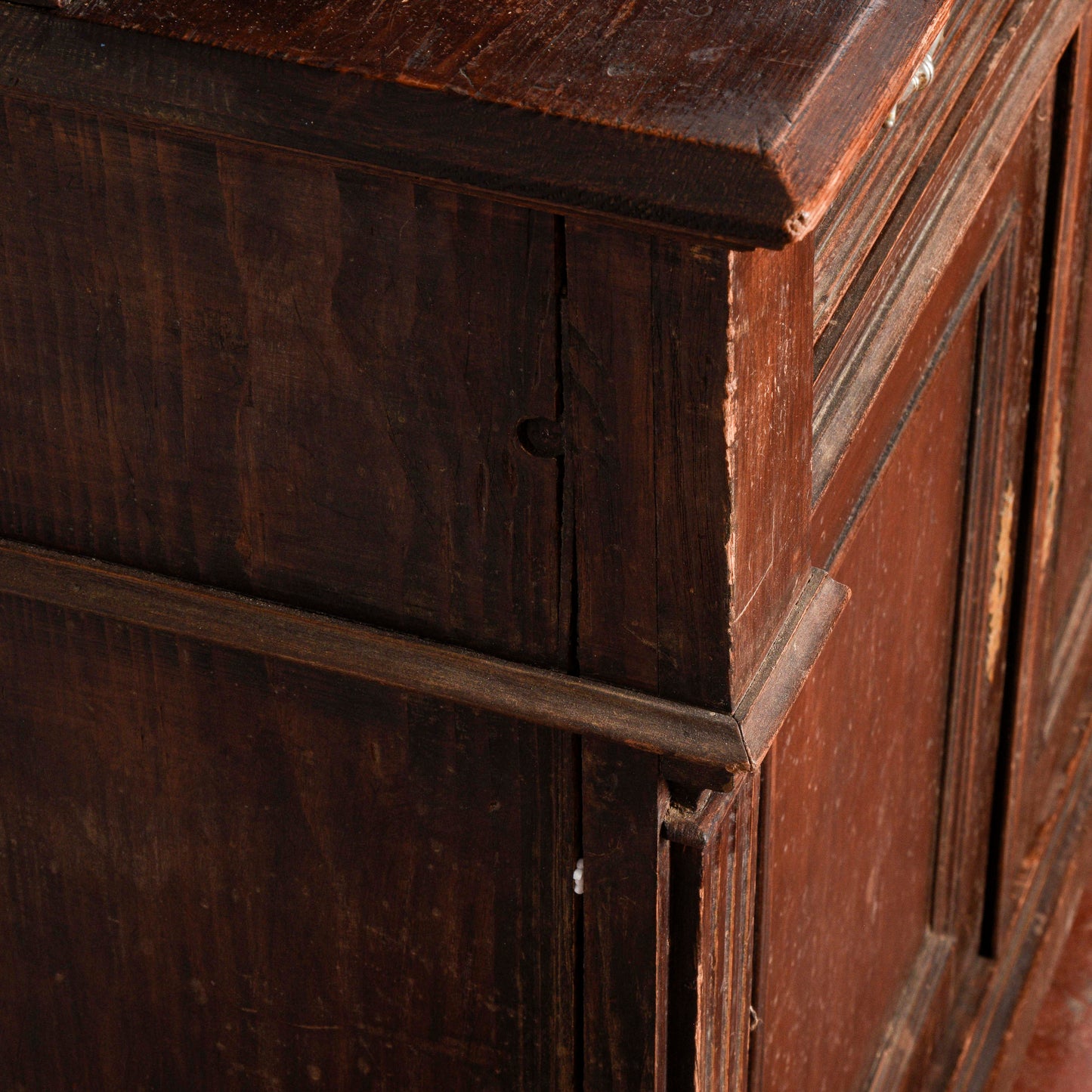 Credenza doppio corpo fine XIX secolo