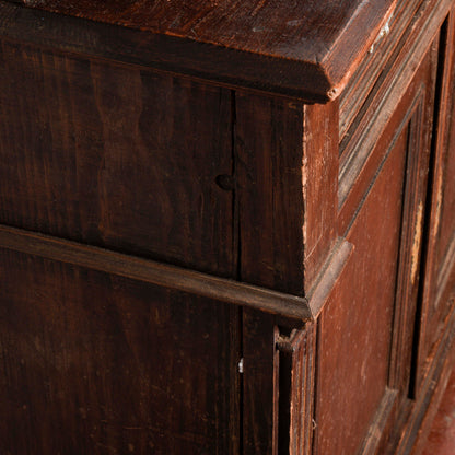 Credenza doppio corpo fine XIX secolo