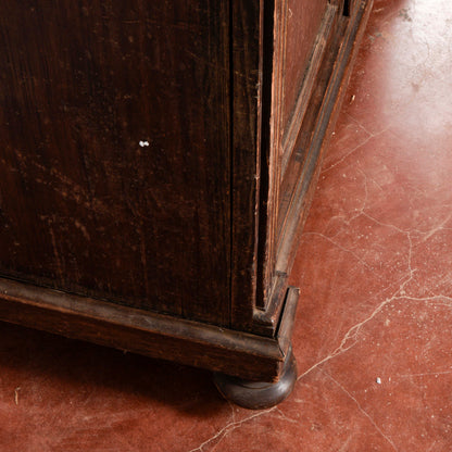 Credenza doppio corpo fine XIX secolo