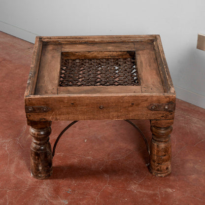 Tavolino da salotto griglia antica di finestra