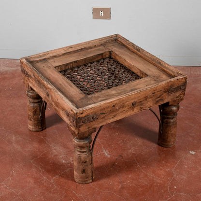 Tavolino da salotto griglia antica di finestra