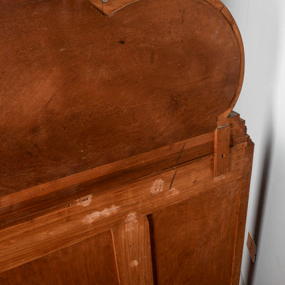 Credenza art déco con specchiera piano in marmo nero venato