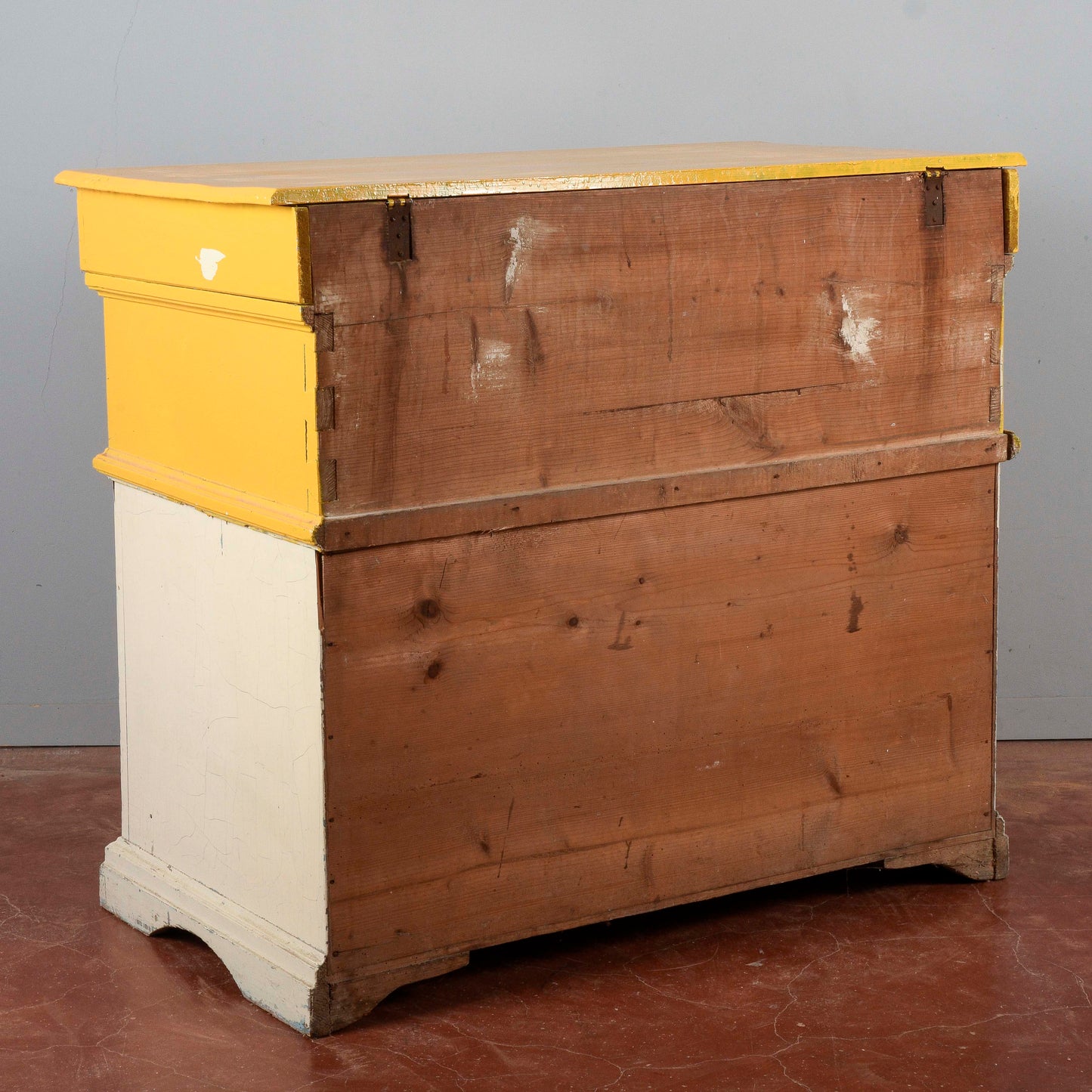 Madia credenza epoca fine XIX secolo in abete bicolore