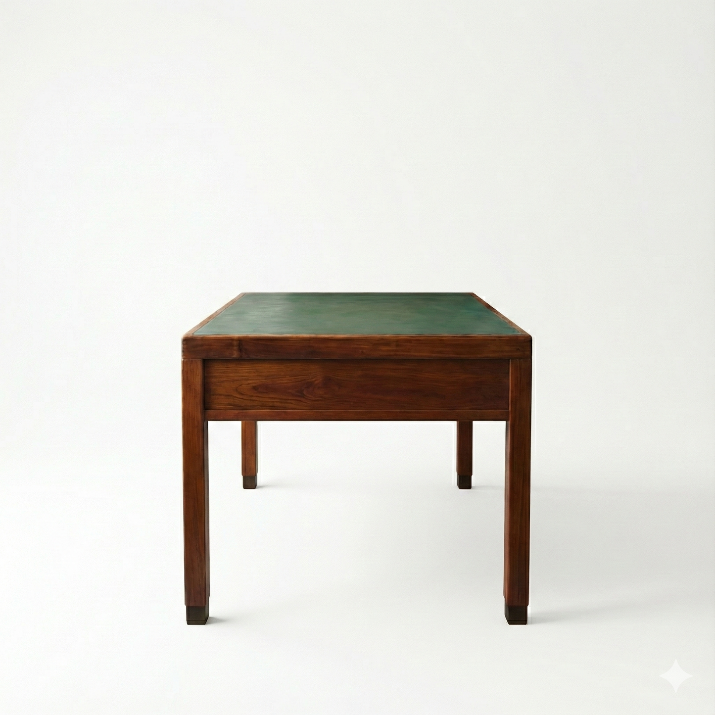 Scrivania da ufficio periodo art decò con piano in similpelle anni 1940