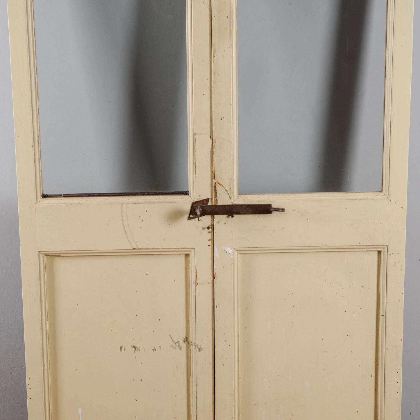 Porta Due Ante Bicolore Con Vetri Secolo XX