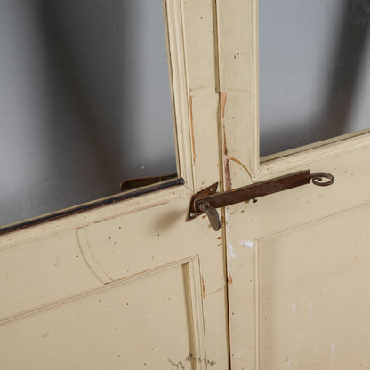 Porta Due Ante Bicolore Con Vetri Secolo XX