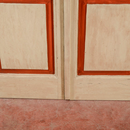 Porta Due Ante Bicolore Con Vetri Secolo XX