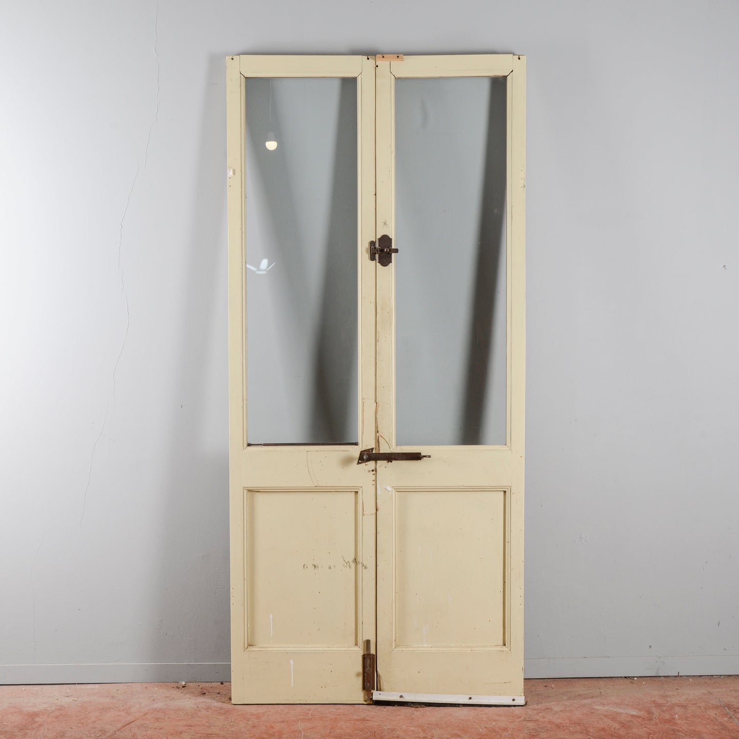 Porta Due Ante Bicolore Con Vetri Secolo XX