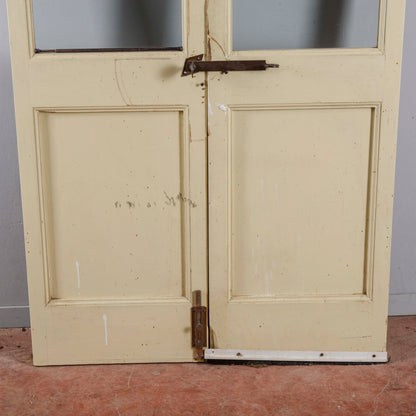 Porta Due Ante Bicolore Con Vetri Secolo XX
