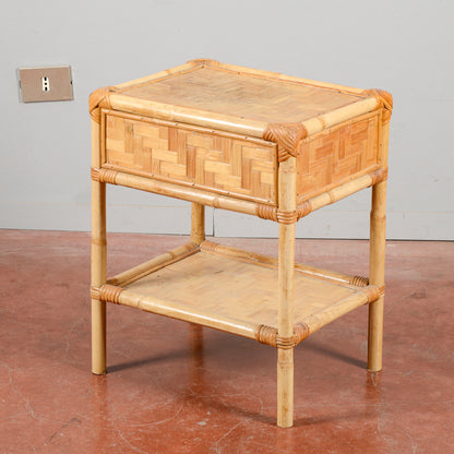 comodino bamboo vintage anni 70