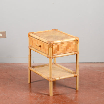 comodino bamboo vintage anni 70
