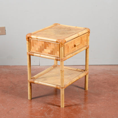 comodino bamboo vintage anni 70