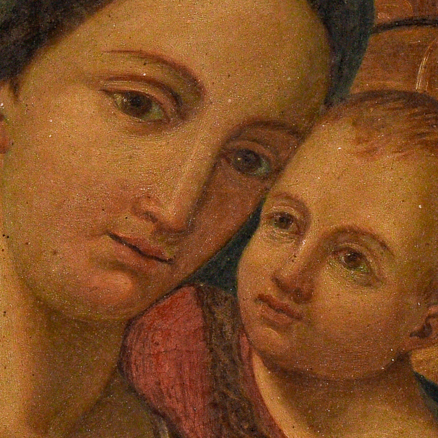 Dipinto Quadro Madonna Con Bambino Epoca 800