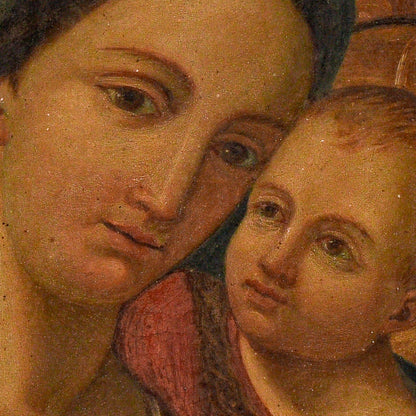 Dipinto Quadro Madonna Con Bambino Epoca 800