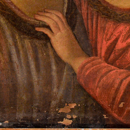 Dipinto Quadro Madonna Con Bambino Epoca 800