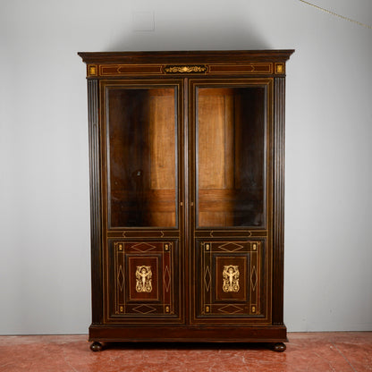 Credenza Vetrina Libreria Intarsiata