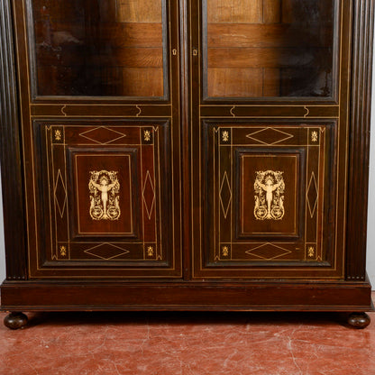 Credenza Vetrina Libreria Intarsiata