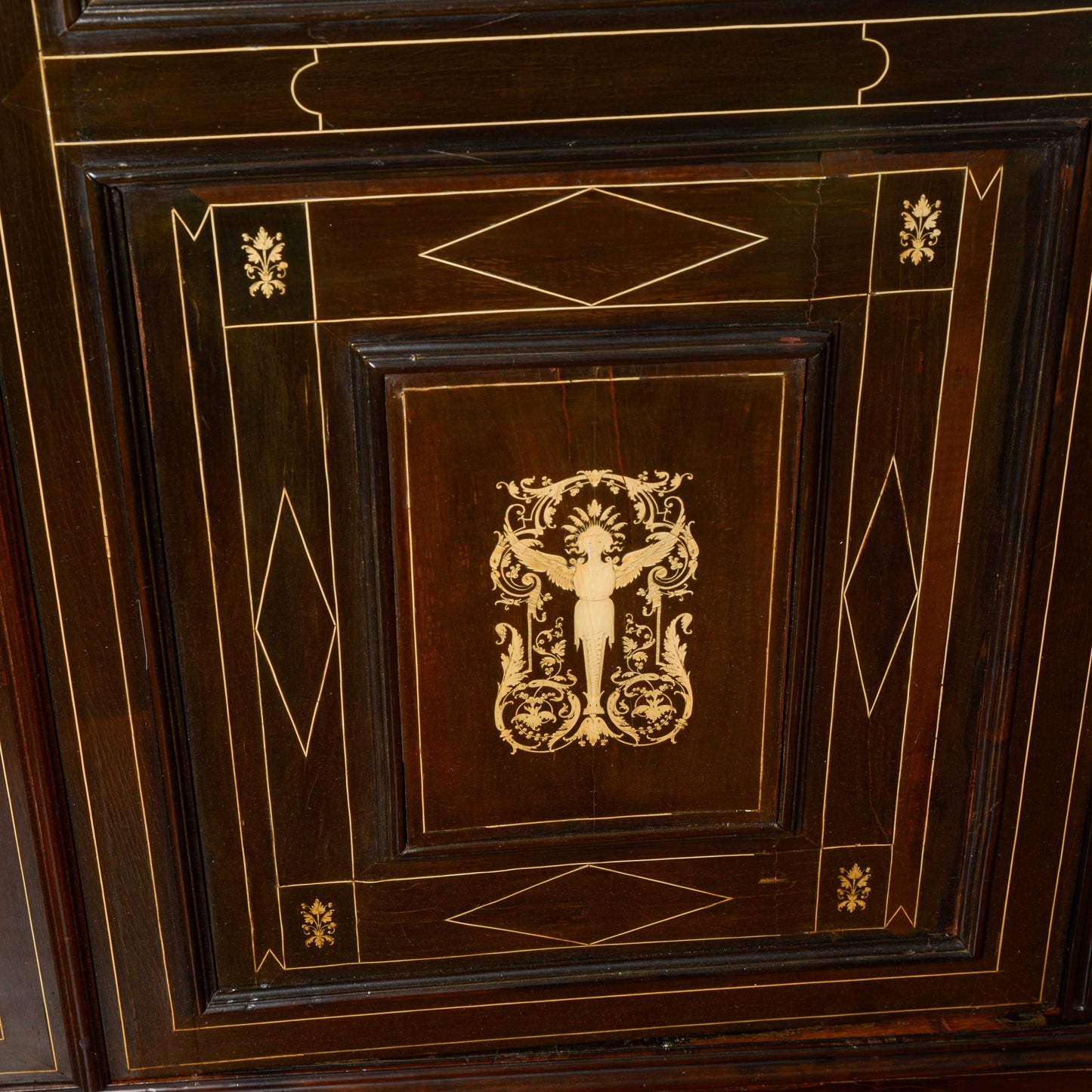 Credenza Vetrina Libreria Intarsiata