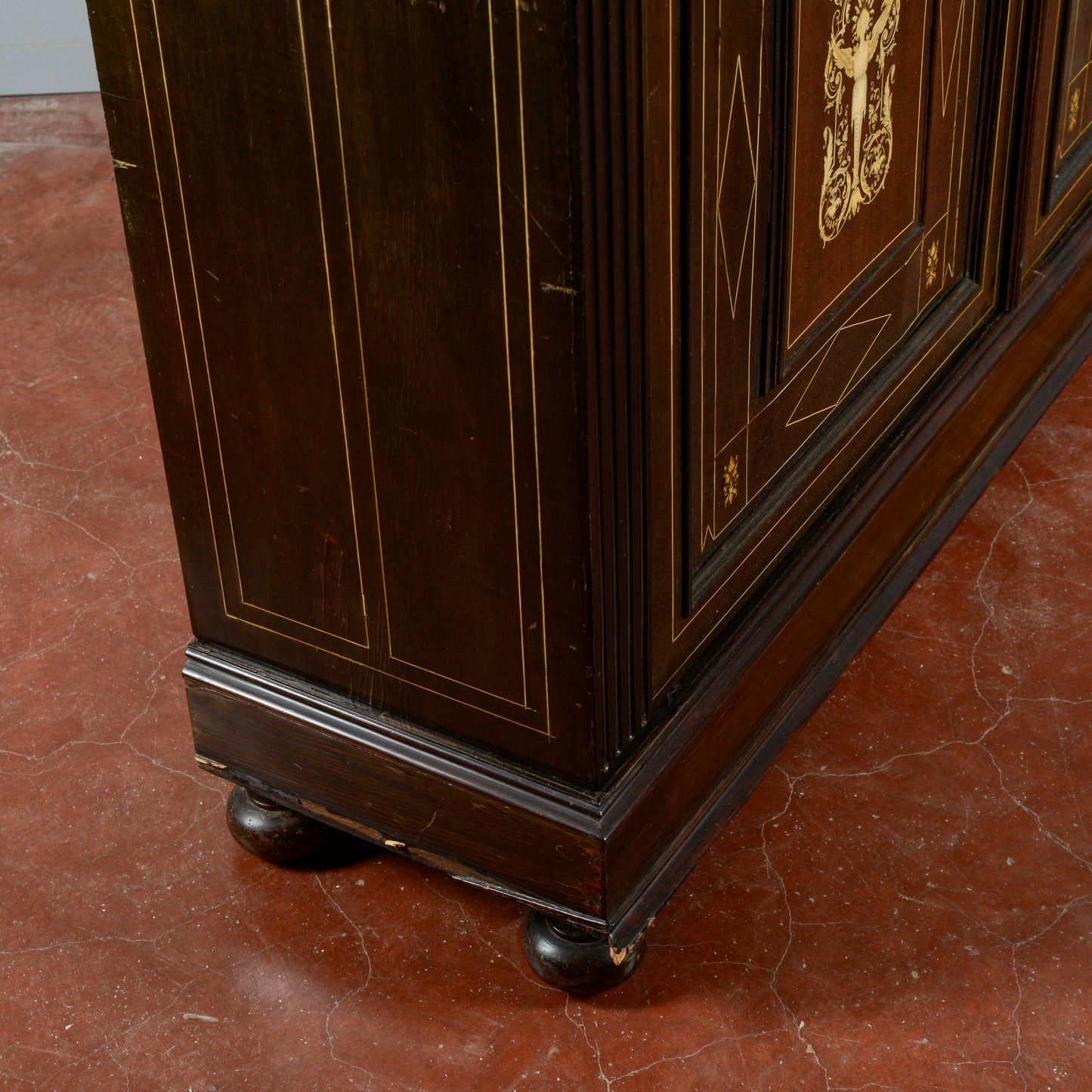 Credenza Vetrina Libreria Intarsiata