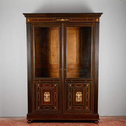 Credenza Vetrina Libreria Intarsiata