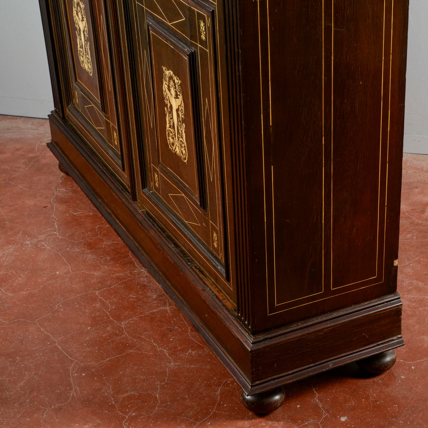Credenza Vetrina Libreria Intarsiata